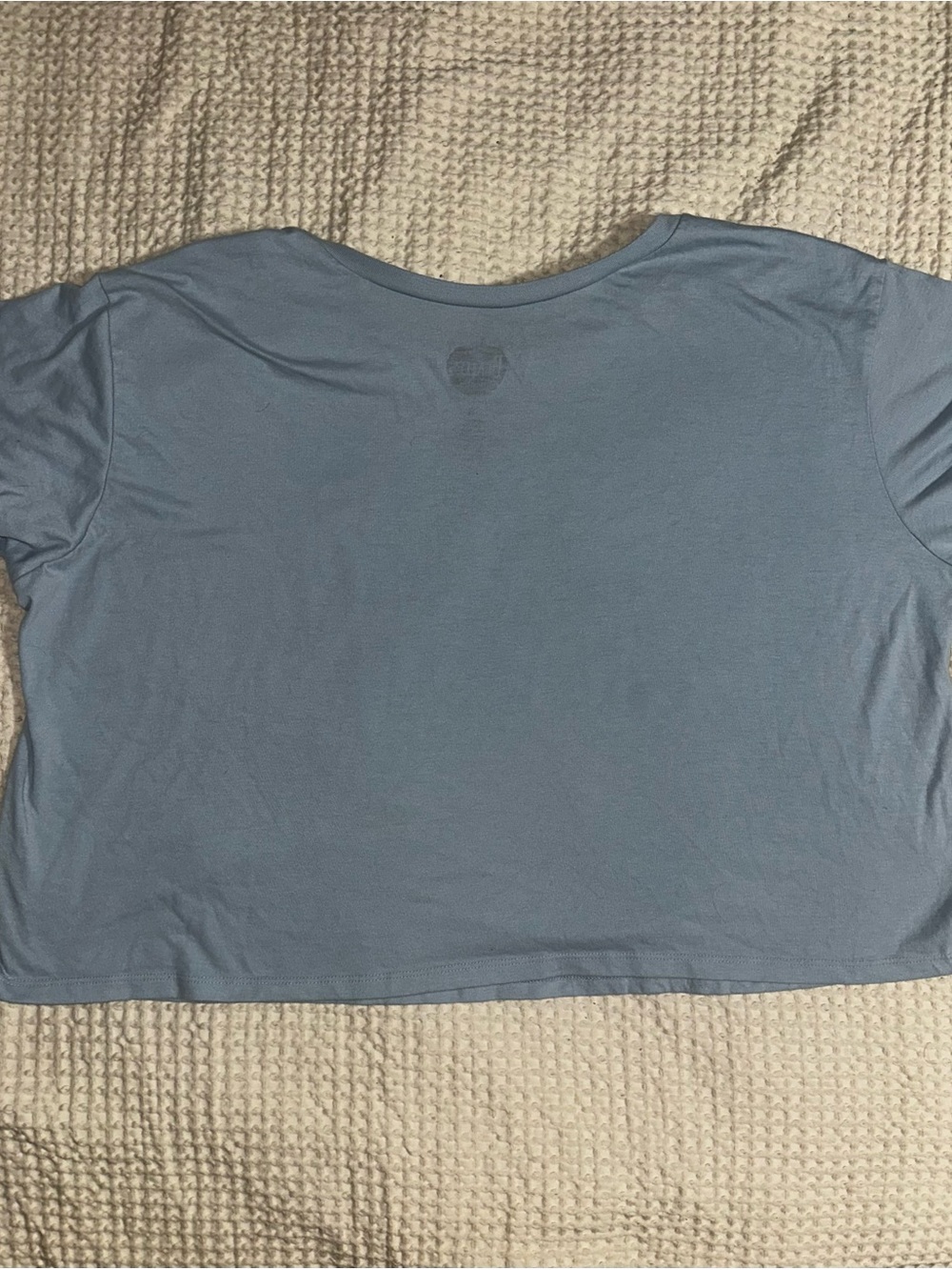 The Beatles "Here Comes The Sun" Graphic Crop Top Tee - Dusty Blue - Picture 2 of 3